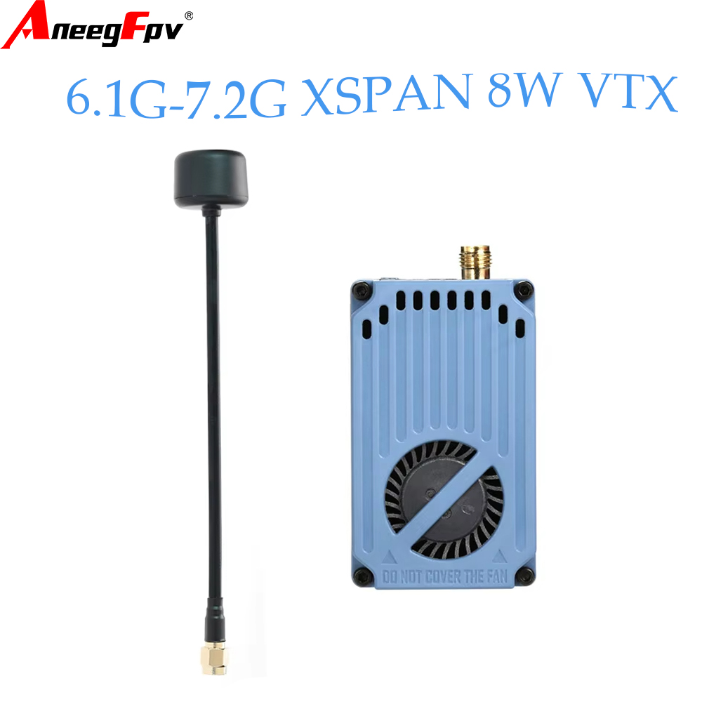 Drone Rc Accessories - RUSHFPV 6.1‑7.2G 8W X61728 VTX โมดูลส่งสัญญาณวิดีโอพร้อมเสาอากาศโพลาไรซ์แบบวงกลม