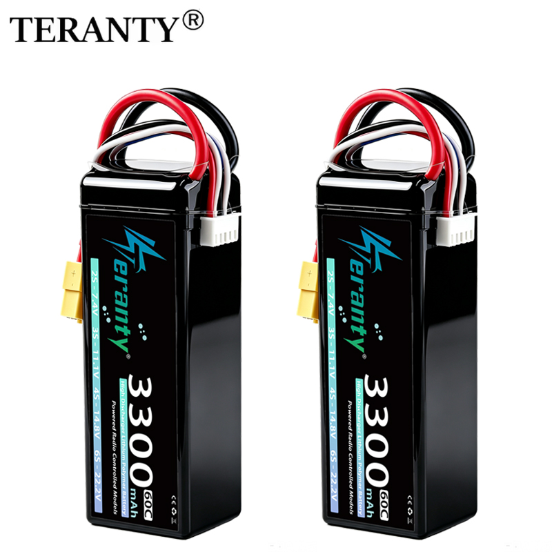 Drone Rc Boat - แบตเตอรี่ลิเธียมโพลิเมอร์ TERANTY 4S 3300mAh 14.8V 60C