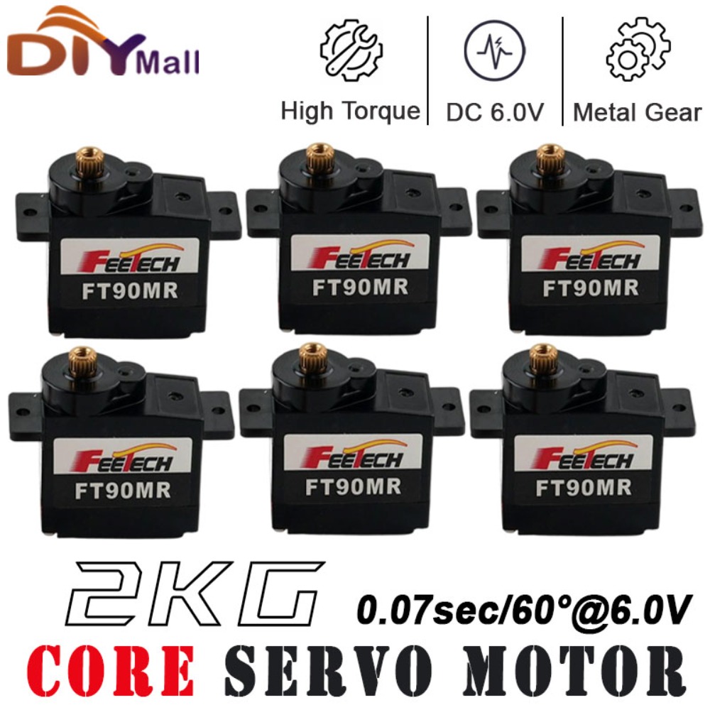 Drone Rc Accessories - เฟตเทค FT90M ไมโครเซอร์โวแบบดิจิตอลเกียร์โลหะ 1/2/4 ชิ้น แรงบิด