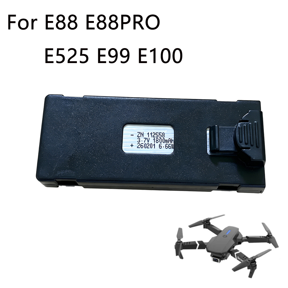 Drone E88 Rc Quadcopter - E88 Drone แบตเตอรี่ 3.7V 1800mAh แบตเตอรี่