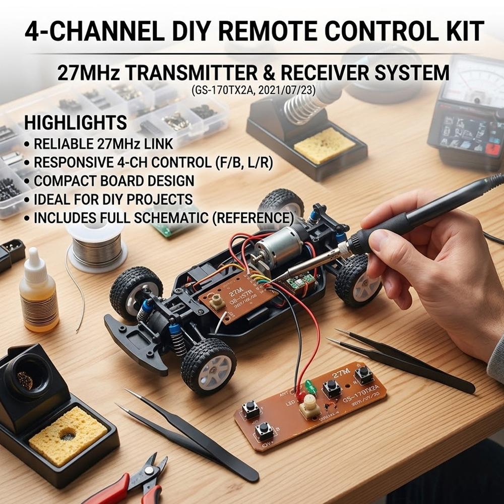 ชุดรีโมทคอนโทรล 27MHz 4CH โมดู - Joystick Rc Drone บทวิจารณ์และราคา
