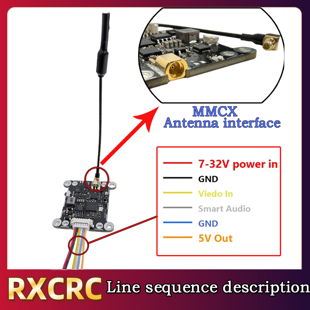 โมดูล RXCRC 5.8G 48CH 1.6W VTX - Rc Airplane Drone บทวิจารณ์และราคา
