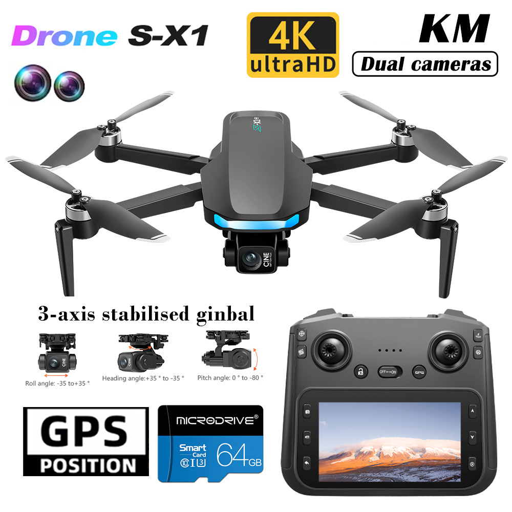 S-X1 ใหม่Droneหน้าจอ 3 แกนAnti - Drone X1 Rc บทวิจารณ์และราคา