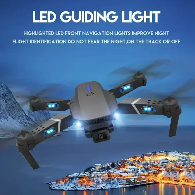 E88 Pro WIFI FPV Droneมุมกว้าง - Drone Rc Harness บทวิจารณ์และราคา