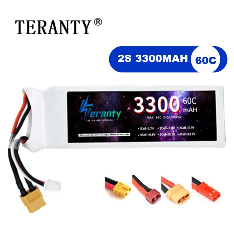 2S 7.4V LiPo แบตเตอรี่ 3300mAh - Drone Rc Boat บทวิจารณ์และราคา