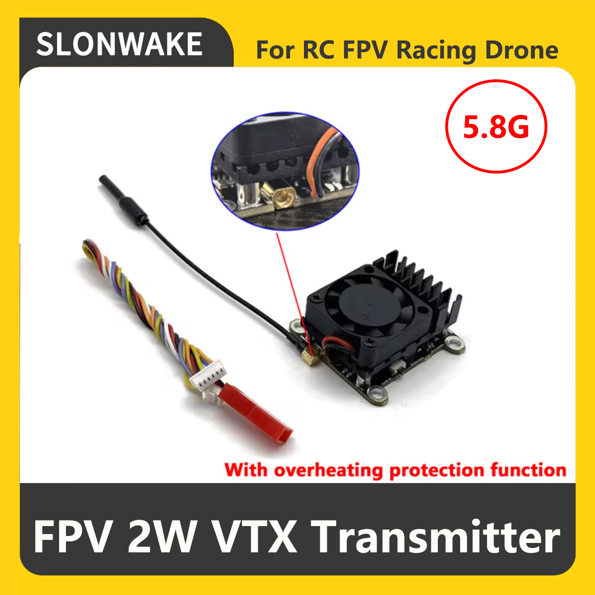 SLONWAKE 5.8G 2000mW FPV VTX ต - Rc Airplane Drone บทวิจารณ์และราคา