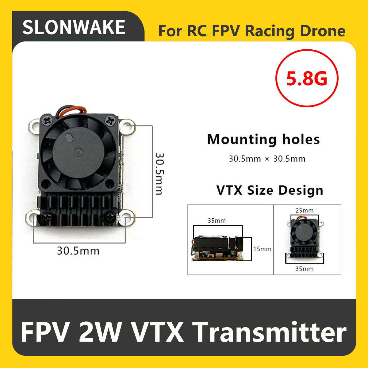 SLONWAKE 5.8G 2000mW FPV VTX ต - Rc Airplane Drone บทวิจารณ์และราคา