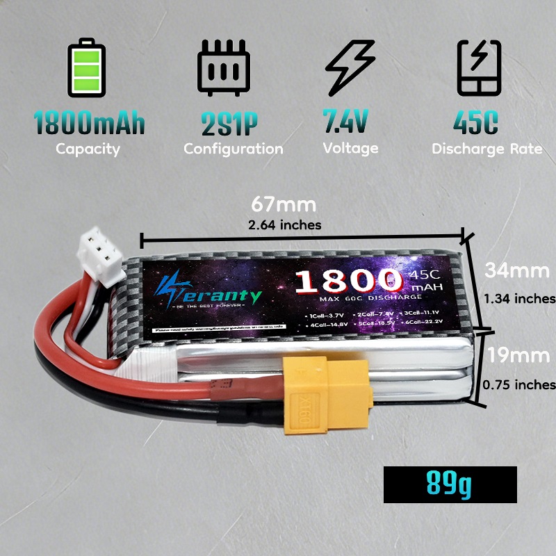 TERANTY 2S 3S 4S 1800mAh แบตเต - Drone Rc Boat บทวิจารณ์และราคา