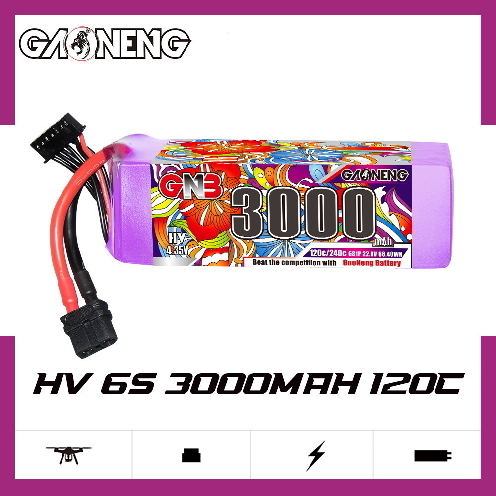 แบตเตอรี่ลิโพ GNB 6S 22.8V 300 - Drone Rc Boat บทวิจารณ์และราคา